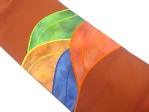 遠山模様織り出し　名古屋帯